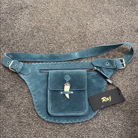 Raj Handbags - NWT Raj Blue Leather Suede Bag